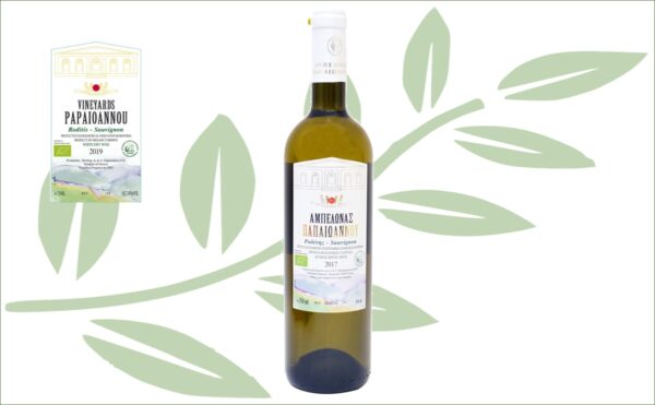 Papaioannou Roditis Sauvignon biologische Griekse frisse droge witte wijn